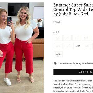 Women's Red Jeans Judy blue 13/31